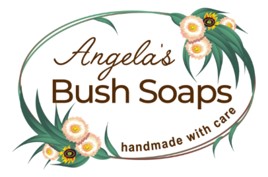 Angela's Bush Soap business logo - handmade with care 