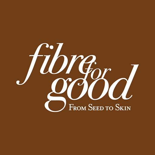 Fibre for Good business logo - text "From seed to skin"