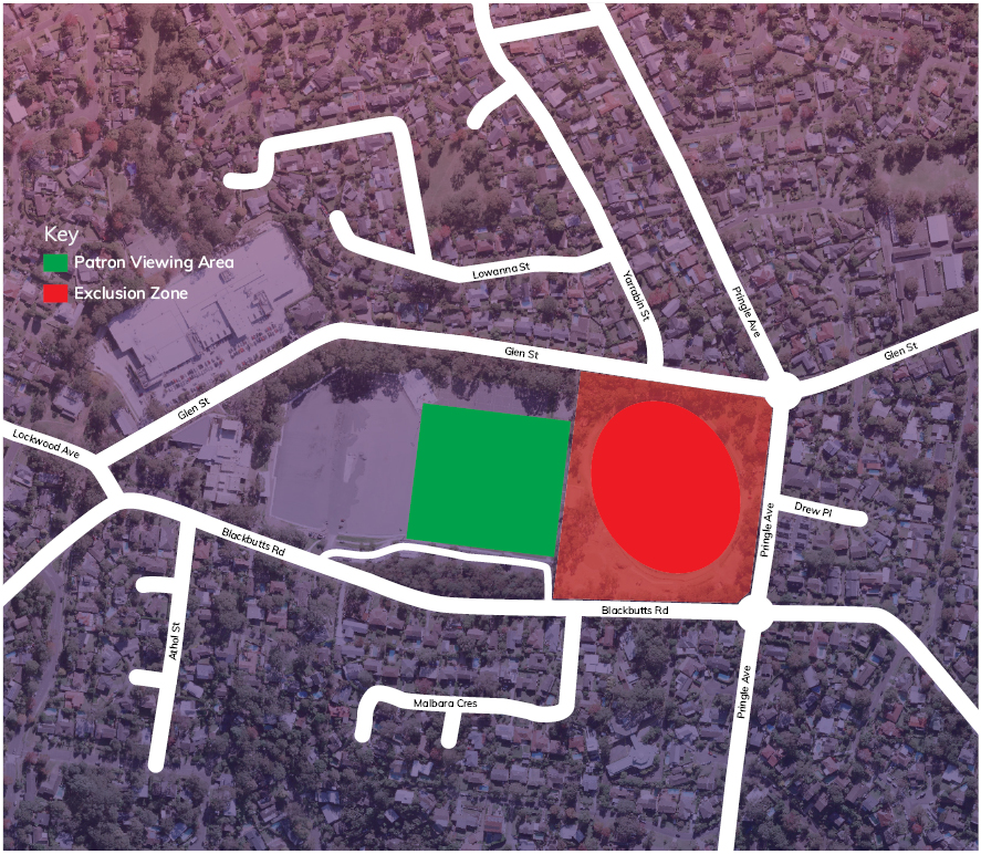 Frenchs Forest site map - New Years Eve