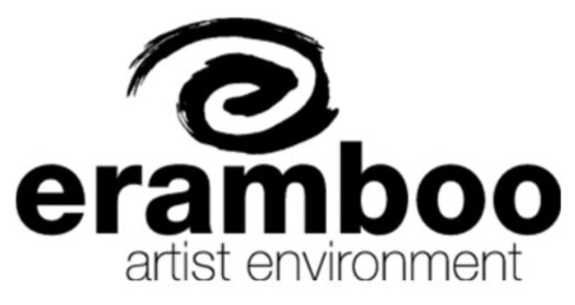 Eramboo's logo - a painterly swirl with the words "Eramboo Arist Environment"