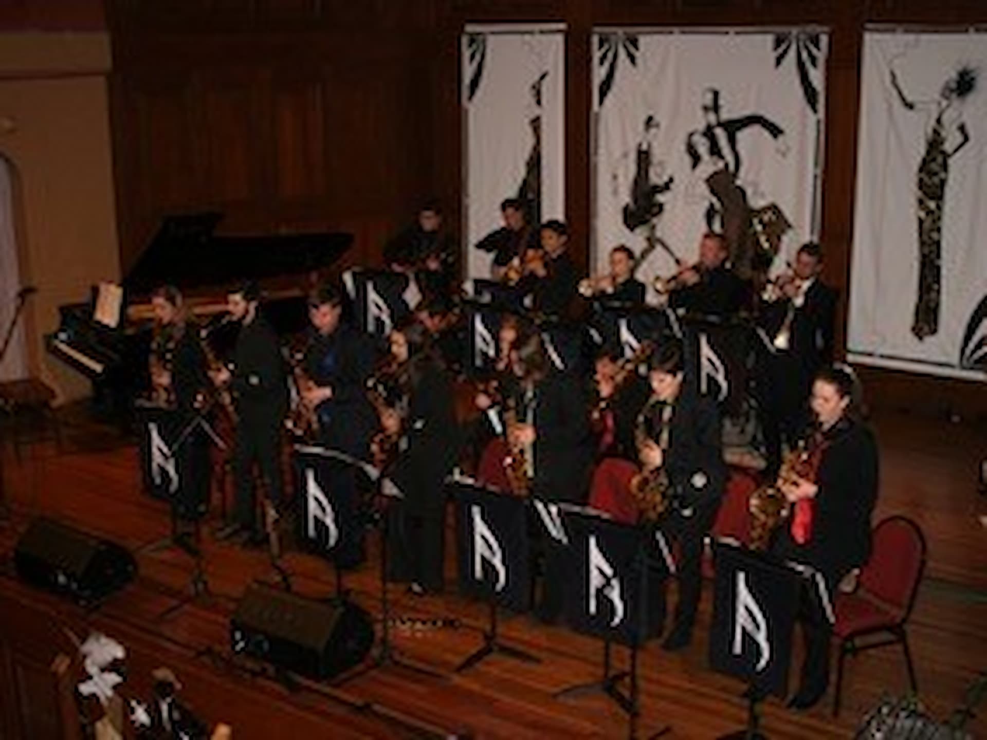 big band performing on stage