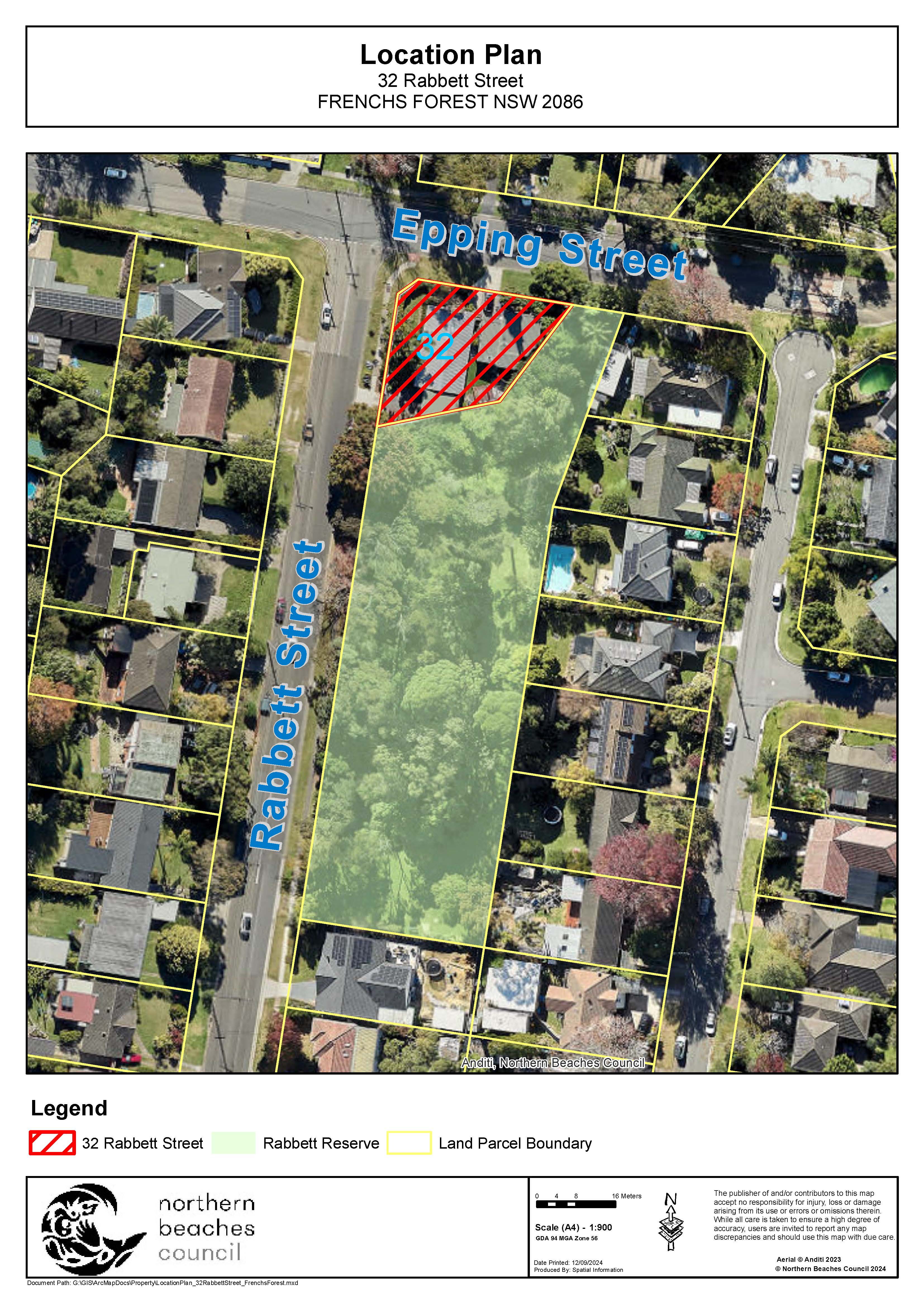 32 Rabbett Street Location Plan 