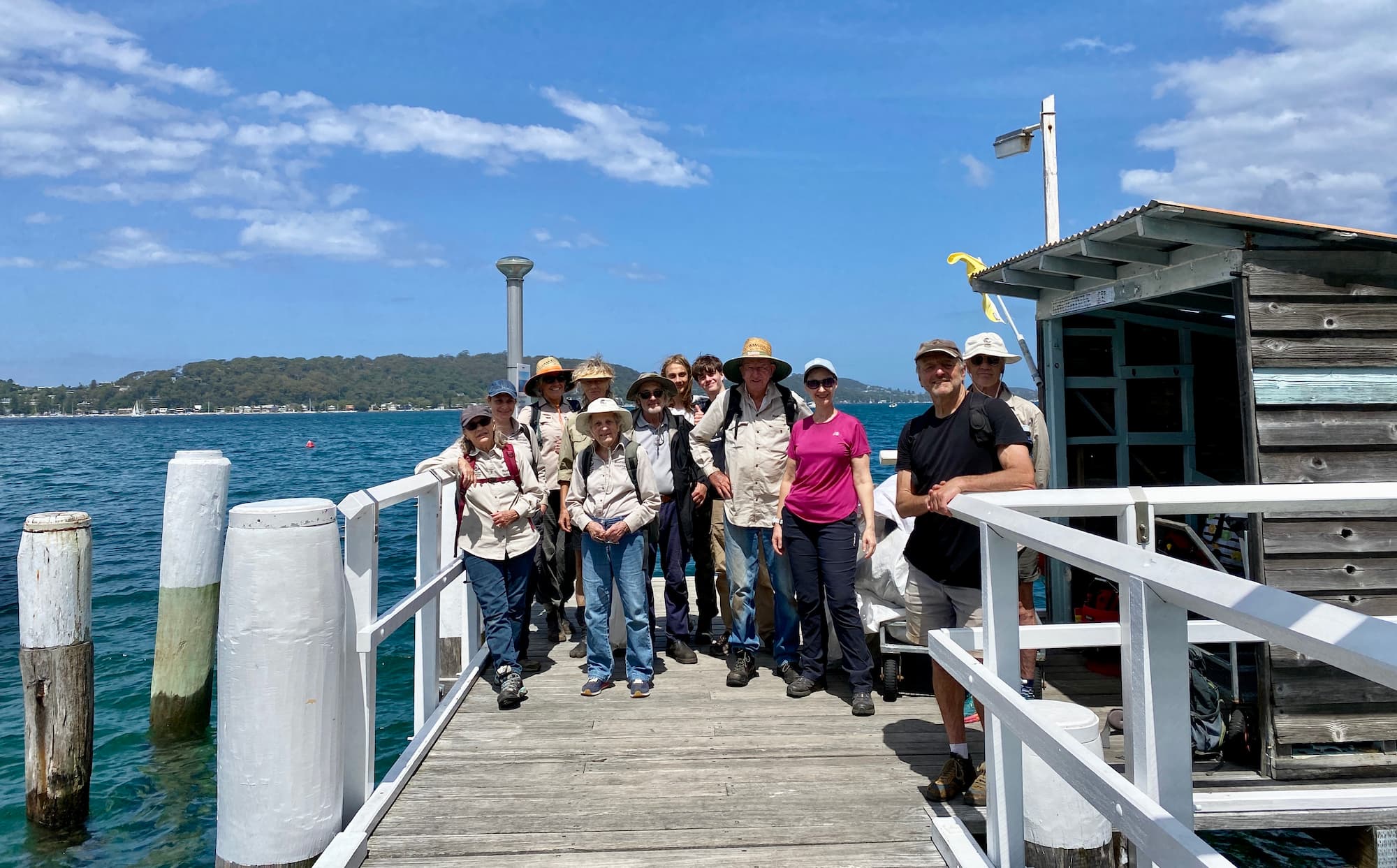 group of volunteers on Currawong Jetty