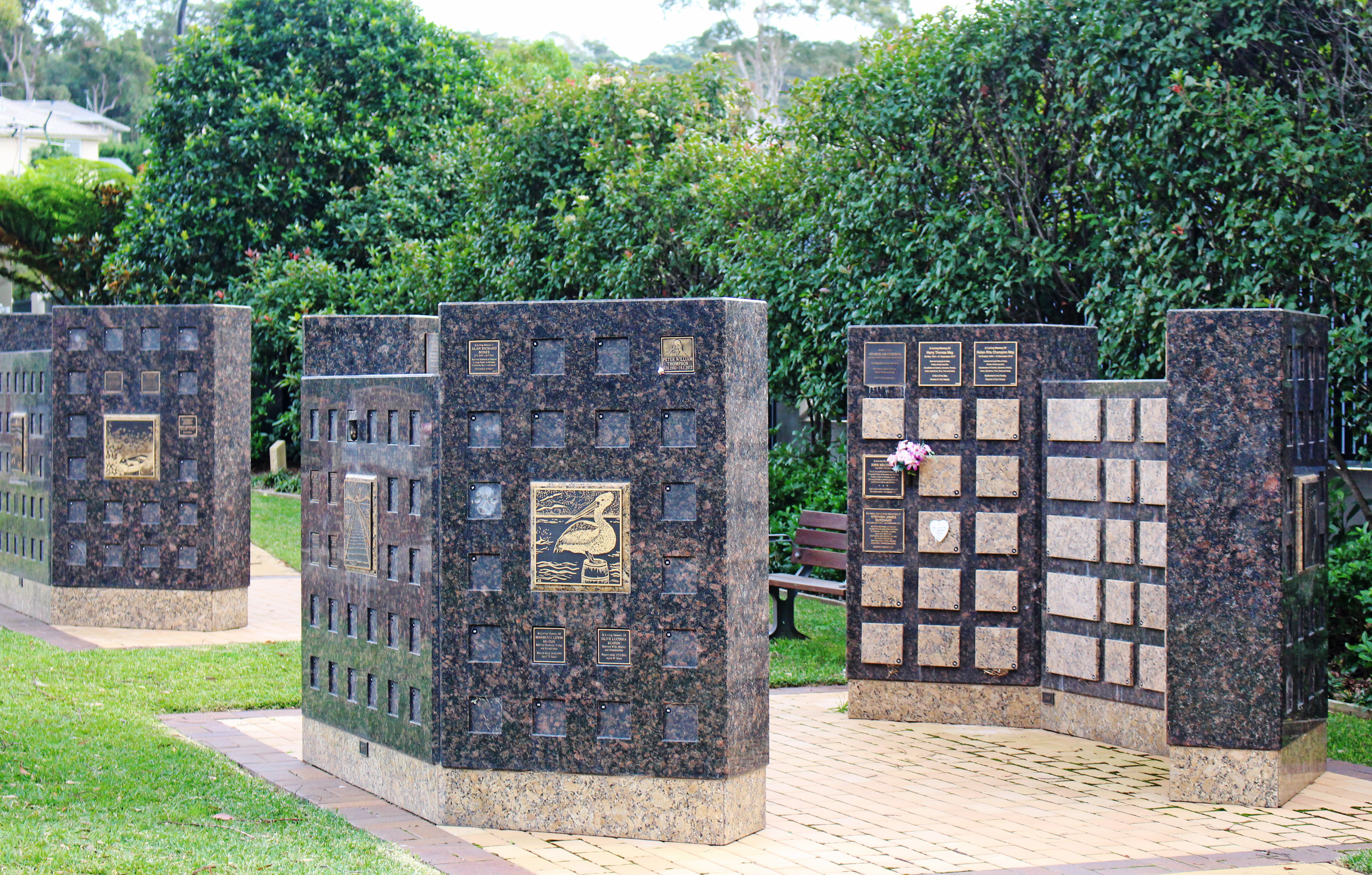 Cemetery memorial panel