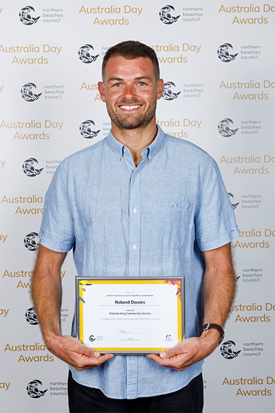 Roland Davies with certificate