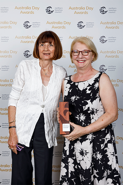 Jenny Reed and Penny Cervetto, representing Lifeline Book Fair