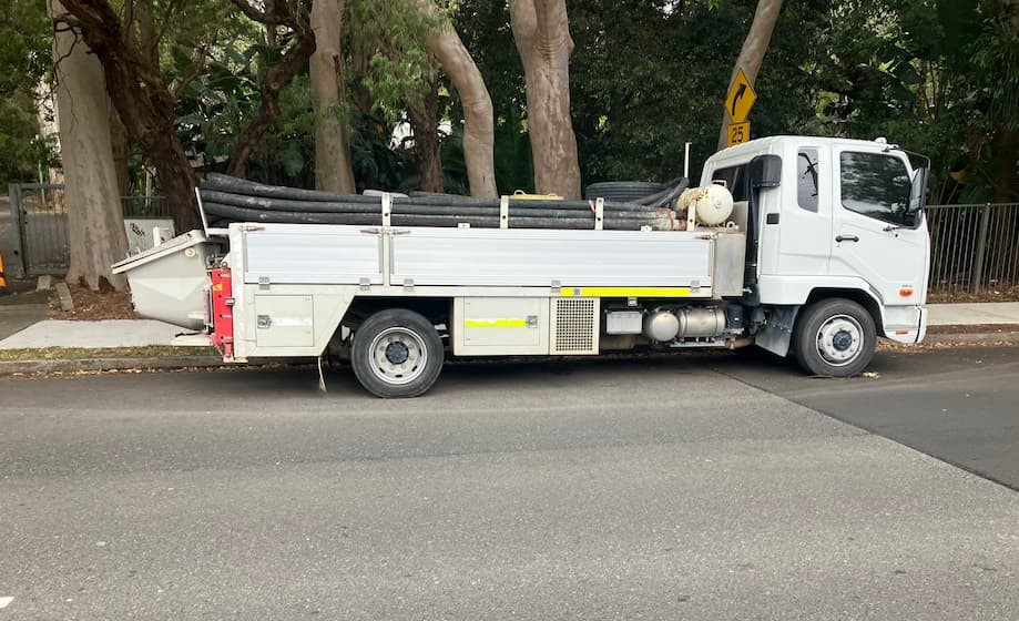 Heavy and Long Vehicle Parked