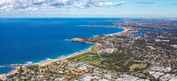 Ariel photograph view of the Northern Beaches of Sydney