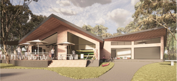 Artists impression of new sports amenities building 