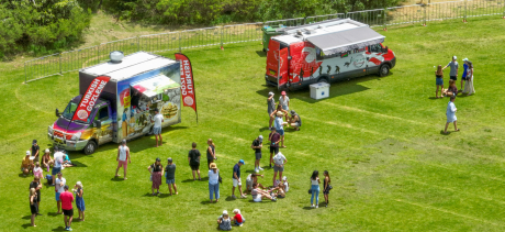 Food truck on a reserve