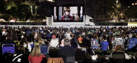 Open Air Cinema crowd and screen