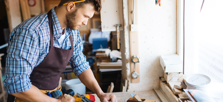 Tradesperson sanding
