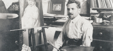 Rubbo in his studio 1917. MAG&M collection.jpg