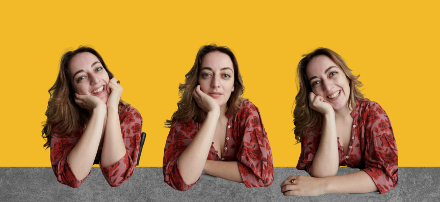 three photos of the author charlotte ree