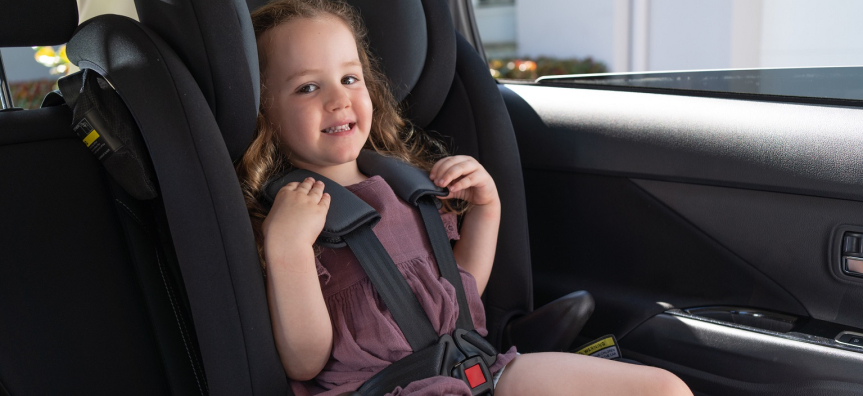 child in a car seat