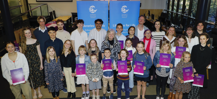 Group shot of all young writers finalists