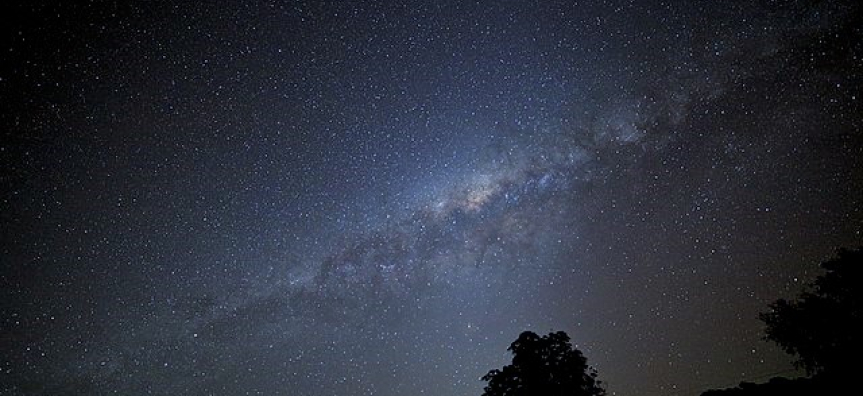 View of Milky way in the night sky