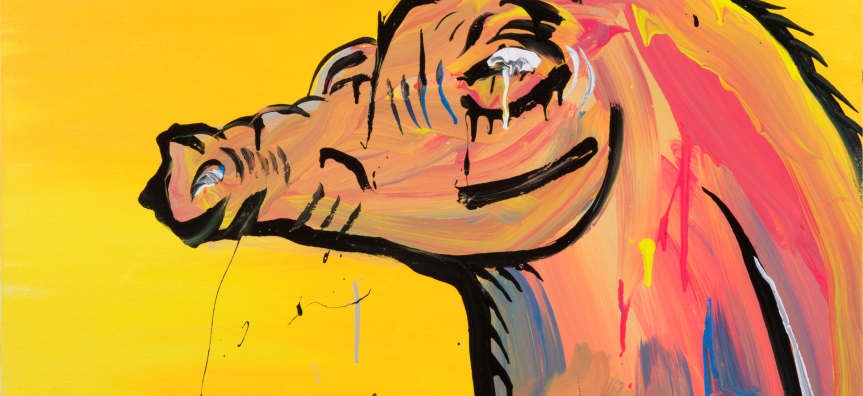 Image detail: Adam Cullen, Mare, 2011, acrylic on canvas, 92x92cm. Private Collection. Courtesy of artist's estate