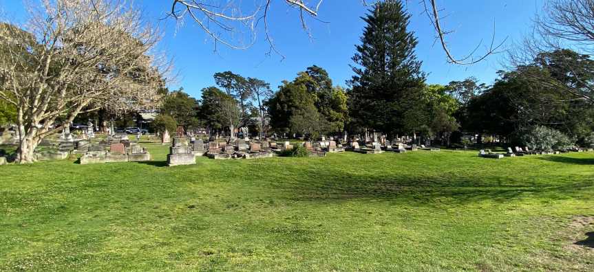 Open space at Manly Cemetery