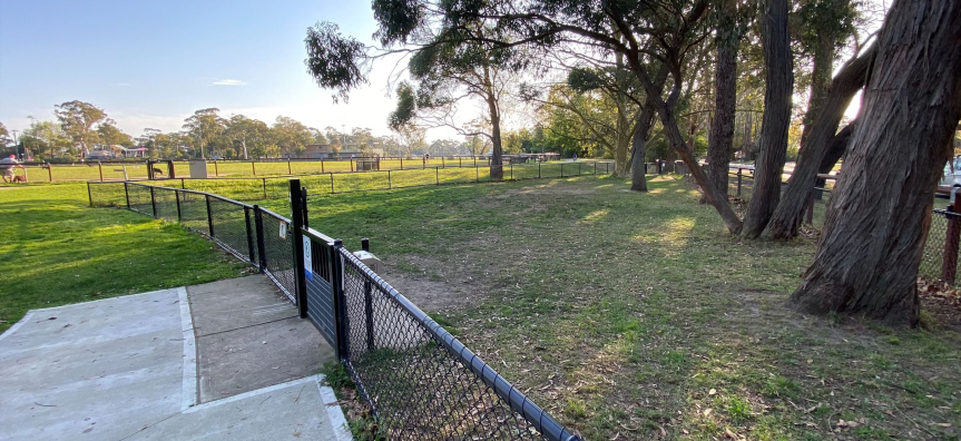 Fenced dog park