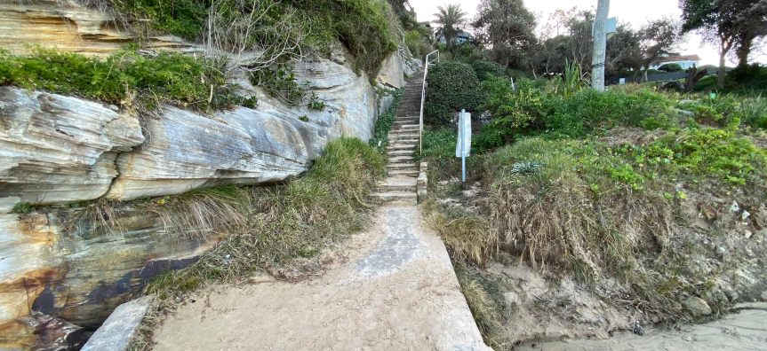 path and steps leading up to reserve