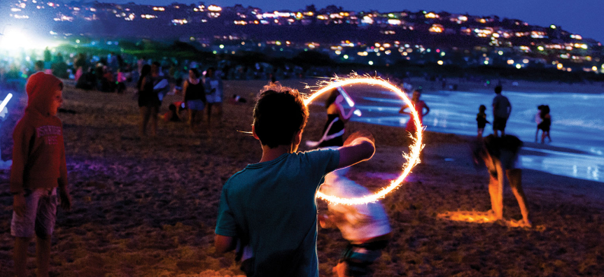 Person holding a sparkler