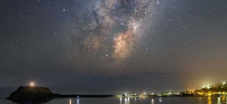 Night image looking towards Palm Beach Headland