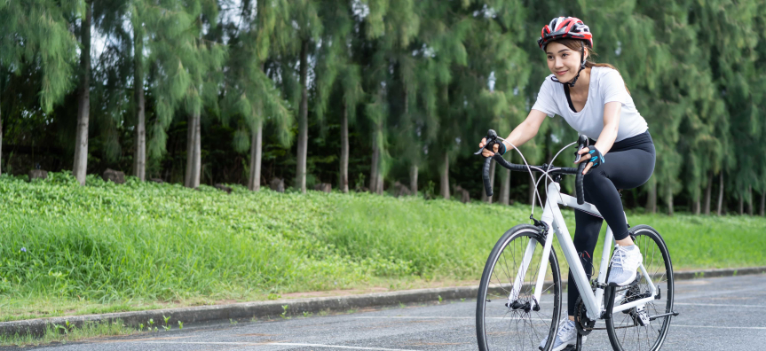 Woman cycling 