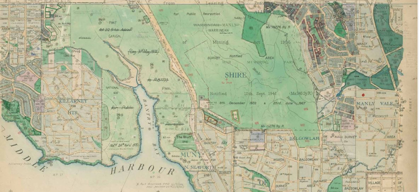 Manly Dam Environment map 1939