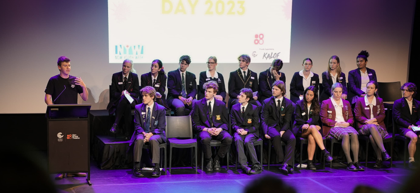 Have Your Say Day 2023 speakers panel on stage