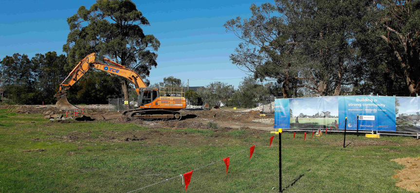 The site of the new Warriewood Community Centre 