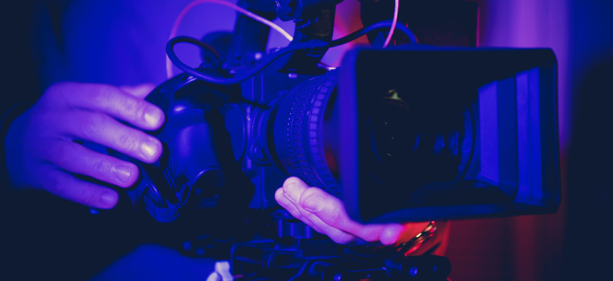 Resources Blue background camera film comp