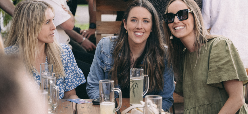 Women in Bucketty's Beer Garden