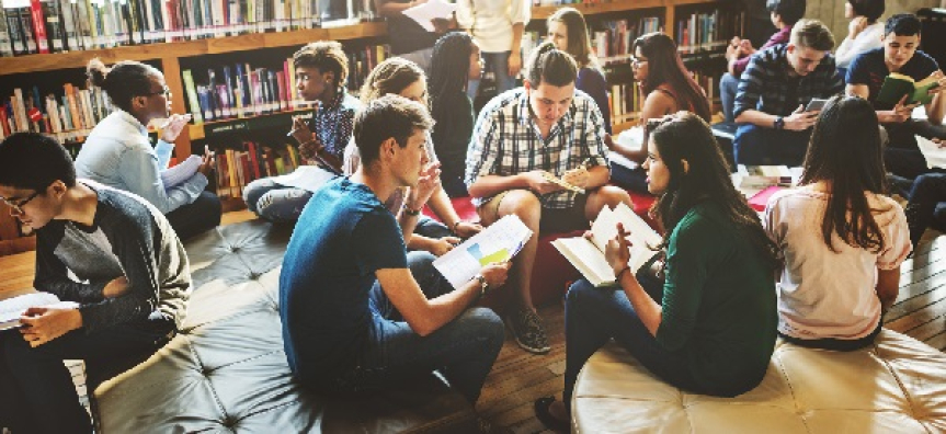 teens studying