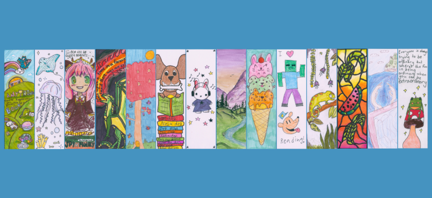 Bookmark designs featuring multiple designs displayed