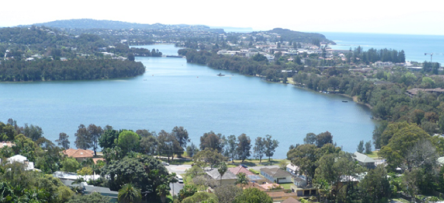 aerial of Narrabeen Lake