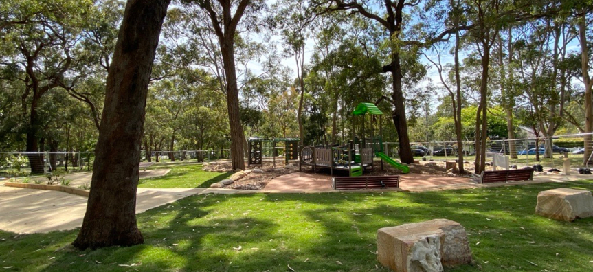 Childrens playground at Trafalgar Park, Newport