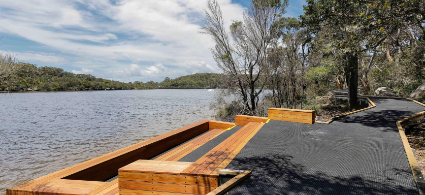 A viewing deck along the new boardwalk