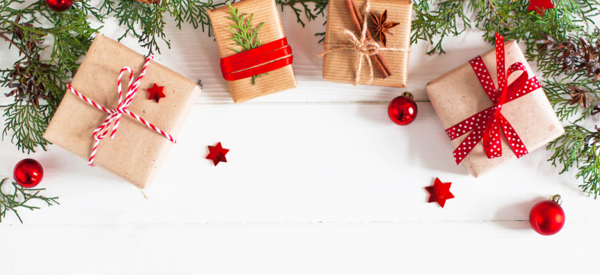 Christmas presents and decorations