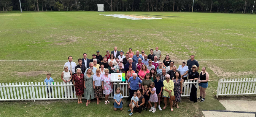 Friends and family who attended the official naming of the Laudon Marston Grandstand 