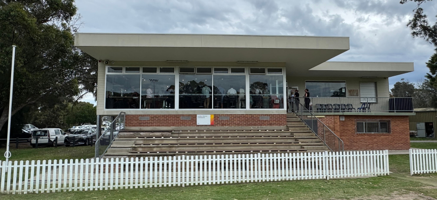 Weldon Oval Grandstand now known as Loudon Marston Grandstand