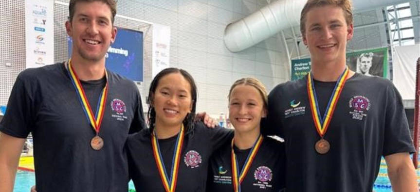 Members of Manly Swim team at SA CHamps