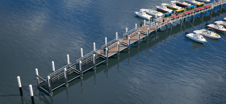 The proposed new wharf at Mackerel Beach