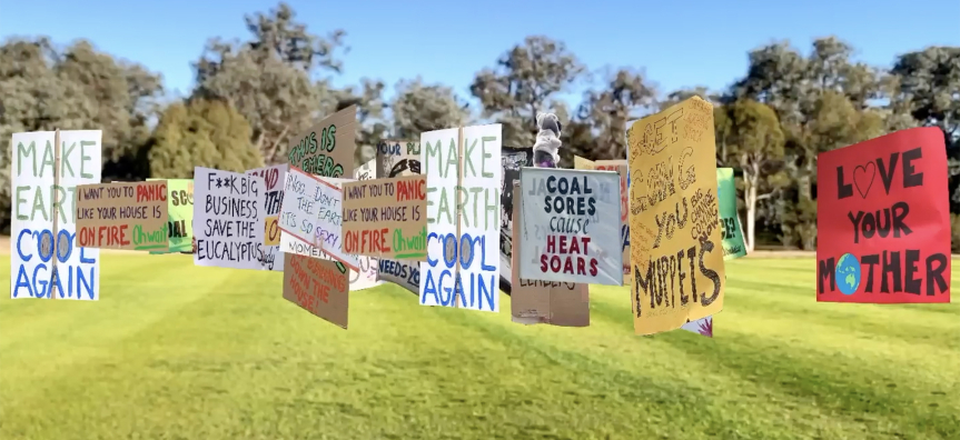 Environmental protest signs