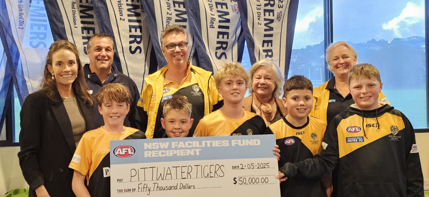 Pittwater Tigers with AFL grant
