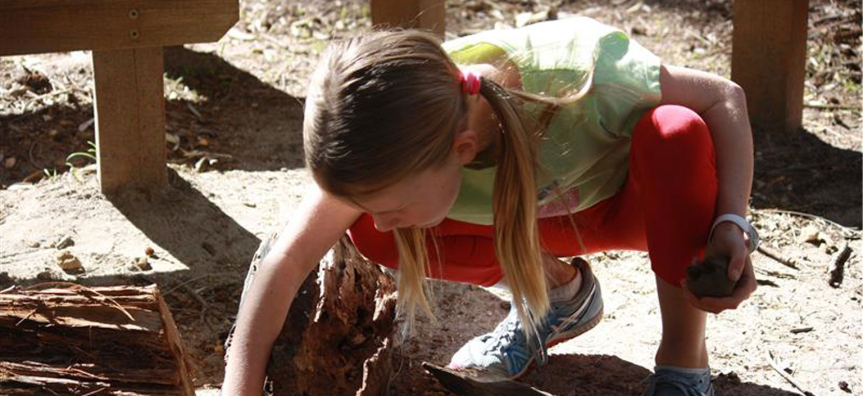 Child playing outside