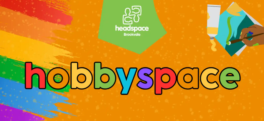 the words hobbyspace with headspace logo