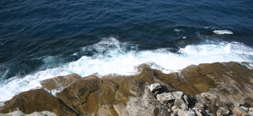 Photo of ocean cliff