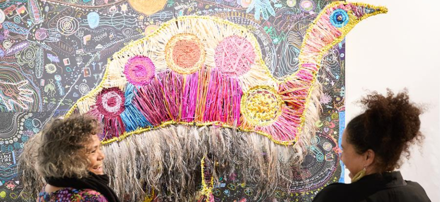 Weaving artwork on the wall
