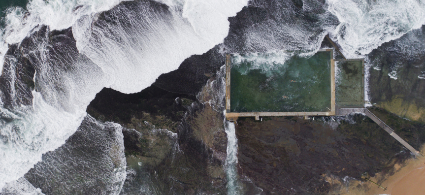 Aerial image of Mona Vale rockpool